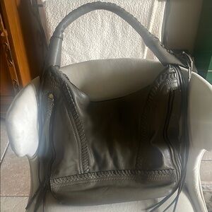 orYANY Gray Leather Hobo Bag